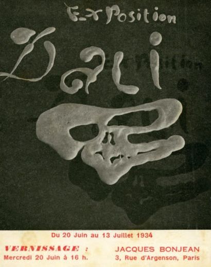null [DALI Salvador]. EXPOSITION SALVADOR DALI. Paris, Galerie Jacques Bonjean, 1934...