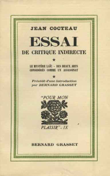 null [DIVERS]. COCTEAU Jean. POÉSIE. 1916-1919. Paris, Gallimard, 1925 ; 2 volumes...