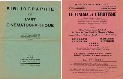 José Corti (1895-1984) Bibliographie de l'art cinématographique, Librairie José Corti,...