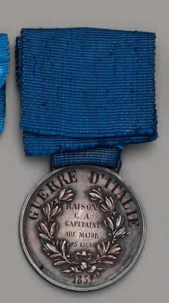 null Sardaigne - Médaille de la Valeur Militaire, Guerre d'Italie 1859, signée F.G,...