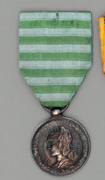 null Médaille de Madagascar 1883-1886, 1ère expédition, en argent, fabrication de...