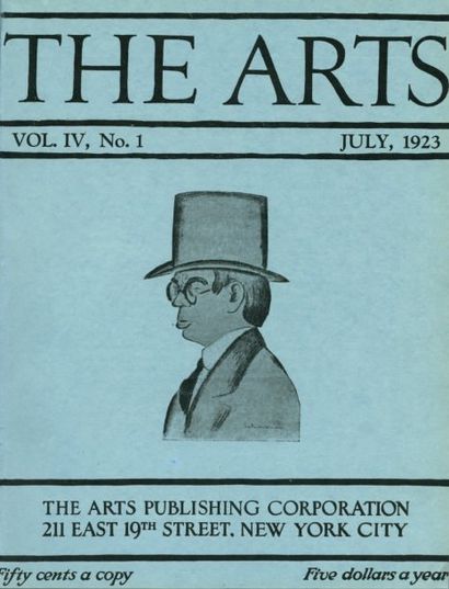 [BRANCUSI] REVUE. THE ARTS. New York, numéro 1 de 1923 ; in-4, broché. Important...