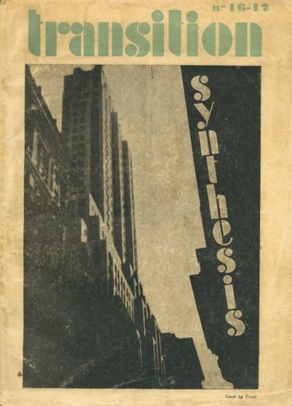 [BRANCUSI] REVUE. TRANSITION. New York, numéros 16-17 de 1929 ; fort in-8, broché....
