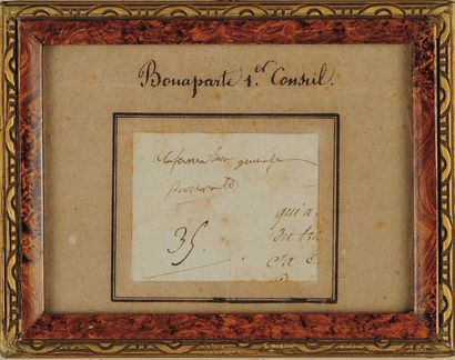 Autographe de Bonaparte 1er Consul, Consulat....
