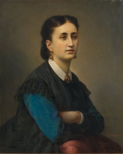 HERMANN WINTERHALTER (1808-1891) Portrait de la Comtesse Berthier, née Alice Berges...
