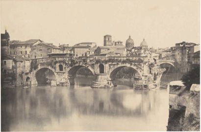 Eugène Constant (03-2) Ponte Rotto Rome, 1850 Épreuve sur papier salé d'après un...
