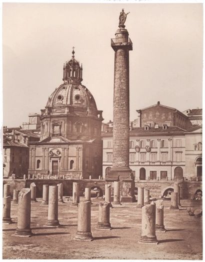 James Anderson (1813-1877) Forum de Trajan Rome, 1852 Grande épreuve sur papier salé,...