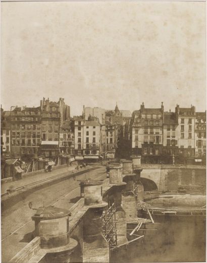 Cercle de Martens et Lerebours Les travaux du Pont-neuf, rive droite, 1852
Épreuve...
