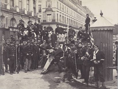 Bruno BRAQUEHAIS (1823-1875) Barricades de la rue de Castiglione, place Vendôme,...