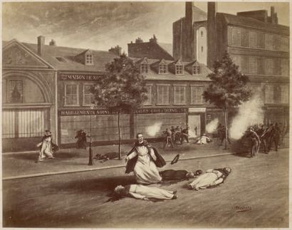 null [Portefeuille Paris]
Construction du Sacré-Cœur, vers 1890, Massacre des dominicains...