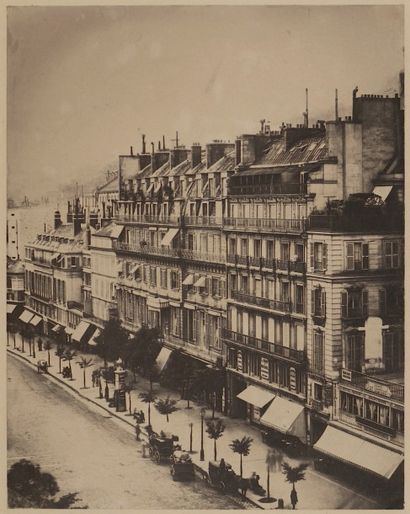 Cercle de Auguste Bellocq (1800-1867) Vue de la fenêtre, boulevard Montmartre
Paris,...