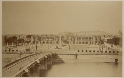 BISSON Frères Pont et Place de la Concorde
Paris, 1854
Épreuve sur papier salé, 273x443...