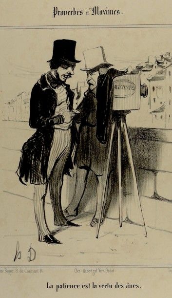 Honoré DAUMIER (1808-1879) Photographe et photographié (autoportrait)
Proverbes et...