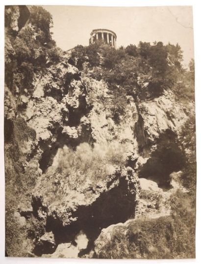 [Portefeuille calotypes en Italie] Caneva Temple de la Sybille, Bernoud, Florence,...