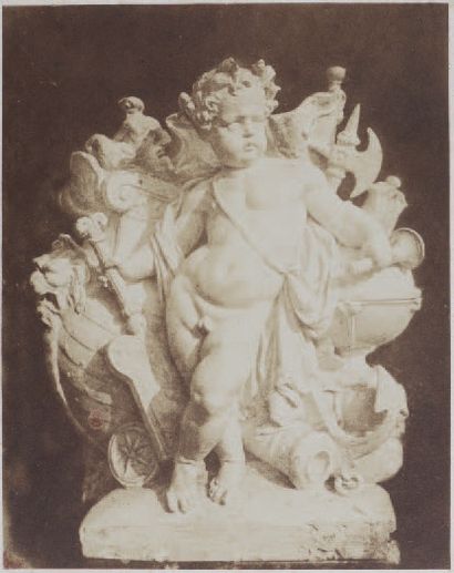 [Portefeuille calotypes en Italie] Caneva Temple de la Sybille, Bernoud, Florence,...