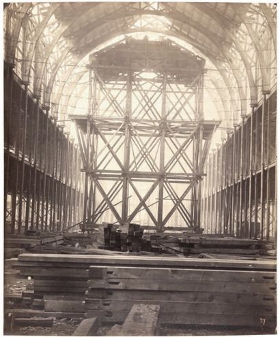 Philip Henry Delamotte (1821-1889) Reconstruction du Crystal Palace à Sydenham Hill
Londres,...