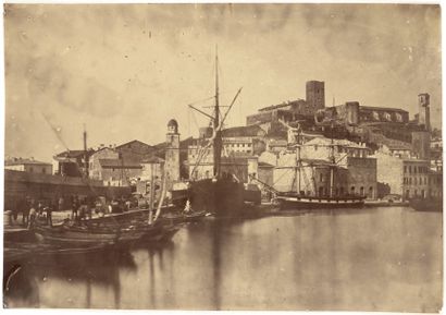 Charles Nègre (1820-1880) Le port de Cannes, 1860
Épreuve albuminée d'après négatif...