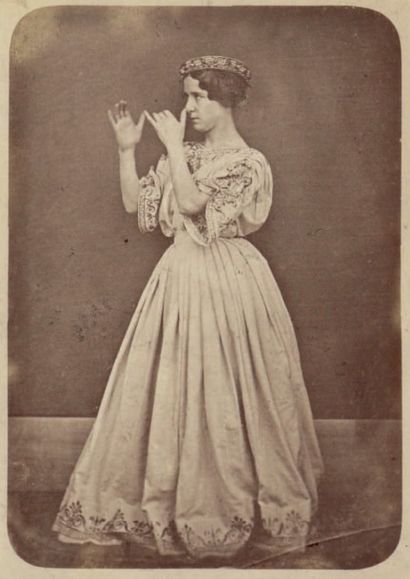 René Dagron (1819-1900) Mlle Rachel au pied de nez [vers 1848]
Épreuve aristotype...