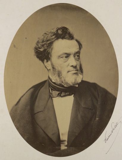 Pierre Lamith Petit (1831-1909) Alphonse Karr, le docteur Trousseau, Jules Favre
Paris,...