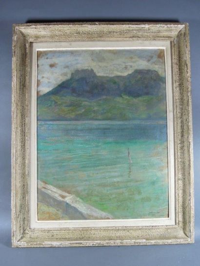 Lucien Hector JONAS (1880-1947) Le lac d'Annecy
Signé et daté 1943
Huile sur panneau...