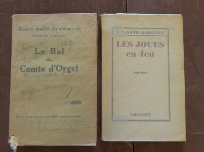 RADIGUET (Raymond) - Ensemble 2 ouvrages, brochés. - Le Bal du Comte d'Orgel. Paris,...