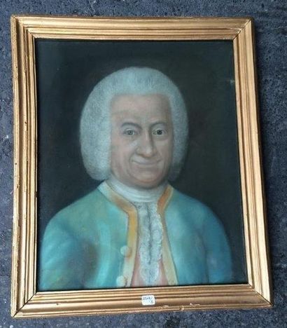 ECOLE FRANCAISE DU XVIIIEe Portrait d'homme en perruque
Pastel
46x37.5 cm