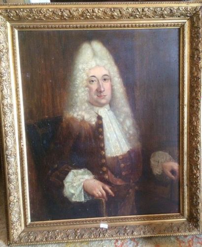 Ecole ANGLAISE vers 1730 Portrait d’homme à la redingote
Toile
53 x 44 cm
Expert...