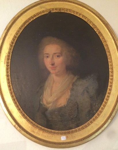 Jacques Philippe CARESME Portrait de Rosalie Cochin
Toile ovale
65 x 54 cm
Signé...