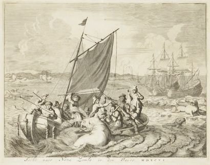 Jan Luyken (1649-1712) Tocht naer Nova Zemla in den Jaere MDXCVI (Le Voyage vers...