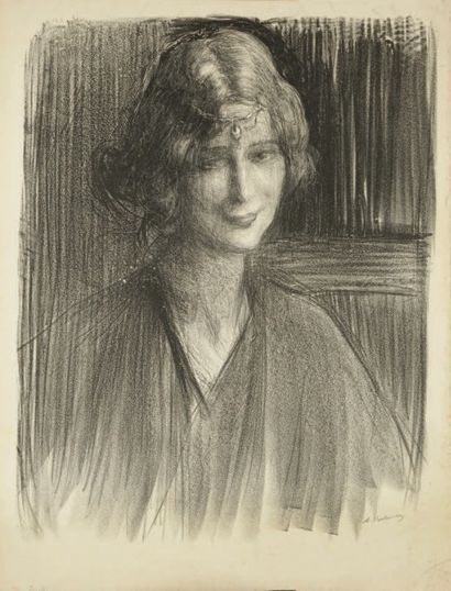 Albert de Belleroche (1864-1944) Suzette. Vers 1920 Lithographie. 440 x 555. Belle...