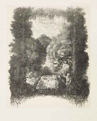 Rodolphe BRESDIN (1822-1885) Frontispice pour «Fables et Contes» par Hippolyte Thierry-Faletans....