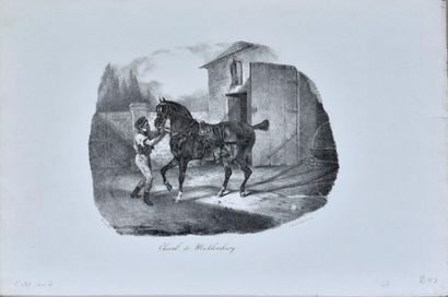 Théodore GERICAULT (1791-1824) Sujets divers de chevaux. Lithographie. Formats divers....
