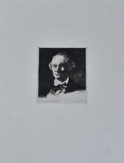 Edouard MANET (1832-1883) Baudelaire de profil en chapeau (2e pl.); Charles Baudelaire...