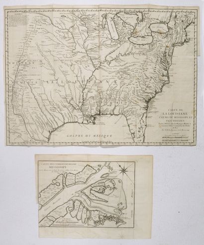 BELLIN, J.N. Carte de la Louisiane cours du Mississipi et Pais Voisins. Paris, 1744....