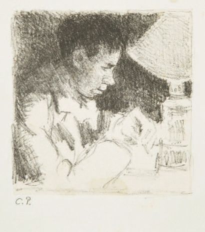 Camille PISSARRO (1830-1903) Jeune homme écrivant (portrait de Rodo). Vers 1895....