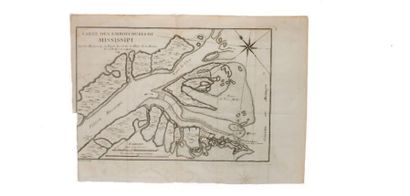 BELLIN, J.N. Carte de la Louisiane cours du Mississipi et Pais Voisins. Paris, 1744....