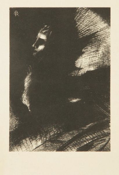 Odilon REDON (1840-1916) Frontispice pour J. Destrée, Les Chimères, Bruxelles, Monnom,...