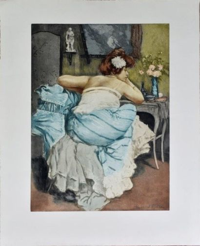 Manuel ROBBE (1872-1936) Le Coquillage. 1906. Eau-forte et aquatinte. 345 x 495....