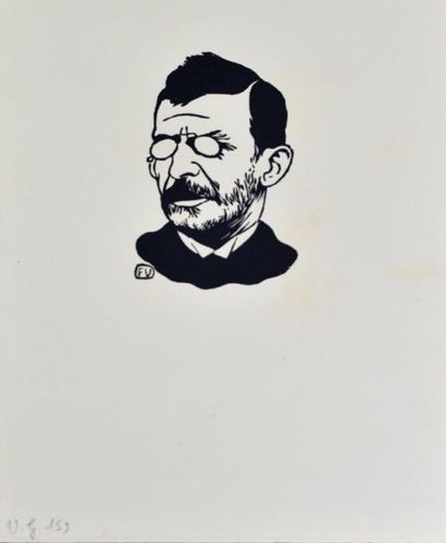 Félix Vallotton (1865-1925) (d'après) Portraits choisis. 1894-1895. Lithographie...