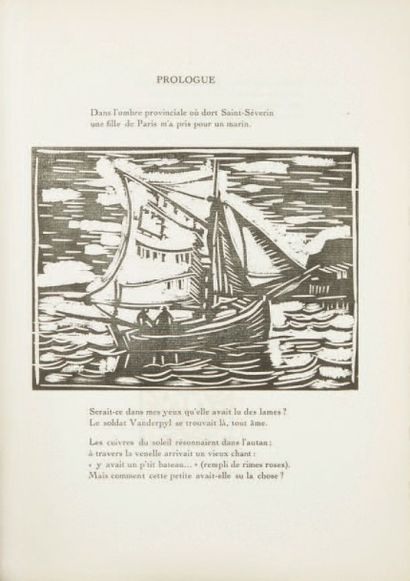 Maurice de Vlaminck (1876-1958) Voyages. Poèmes de Vanderpyl. Éd. de la Galerie Simon,...