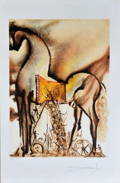 Salvador DALI (1904-1989) Orah, Horah (Lumière, joie). Pl. de la suite Aliyah. 1968....