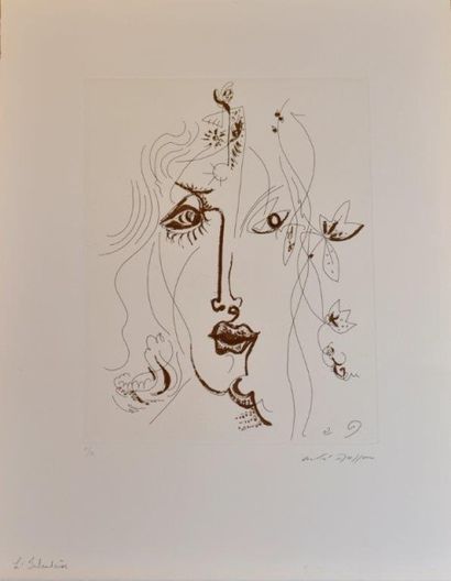 Léonard-Tsuguharu FOUJITA (1886-1968) Prostituées. Pl. pour Jean Cocteau, La Mésangère,...