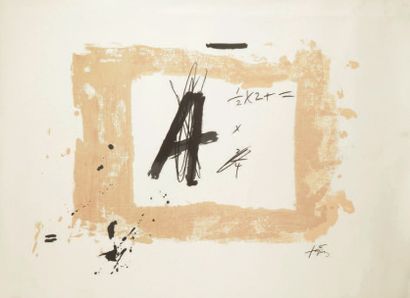 ANTONI TAPIES (1923-2012) Sans titre. (Prime pour les exemplaires de tête d'un ouvrage...