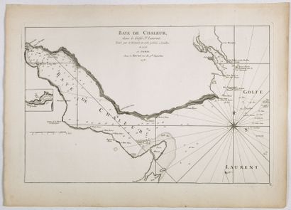 LE ROUGE, G.-L. Baye de Chaleur, dans le Golfe St. Laurent. (20). Paris, 1778. Belle...