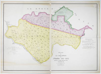 DILLON, A. Plano de la Hacienda de Juana de Oro. Guayaquil (Equateur), 1868. Col....