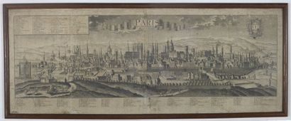 WERNER, F. B./PROBST, J. F. Paris. Augsbourg, ca. 1745. Panorama en 2 feuilles jointes....