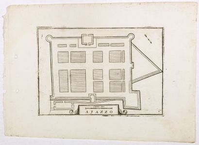 CORONELLI, V. Ajazzo. Venise, ca. 1708. Grandes marges, 2 trous de couture dans la...