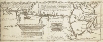 ANONYME Carte que les Gnacsitares ont dessiné... Carte de la Rivière Longue et de...