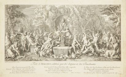 Claude GILLOT (1673-1722) Les Bacchanales, ou Les Quatre Fêtes. Eau-forte. Chaque...