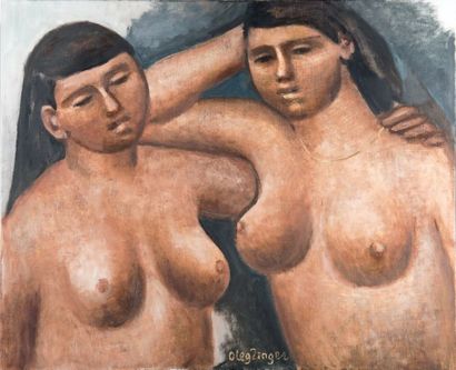 Oleg ZINGER (1910-1998) Baigneuses
Huile sur toile Signée en bas au centre
81 x 100...